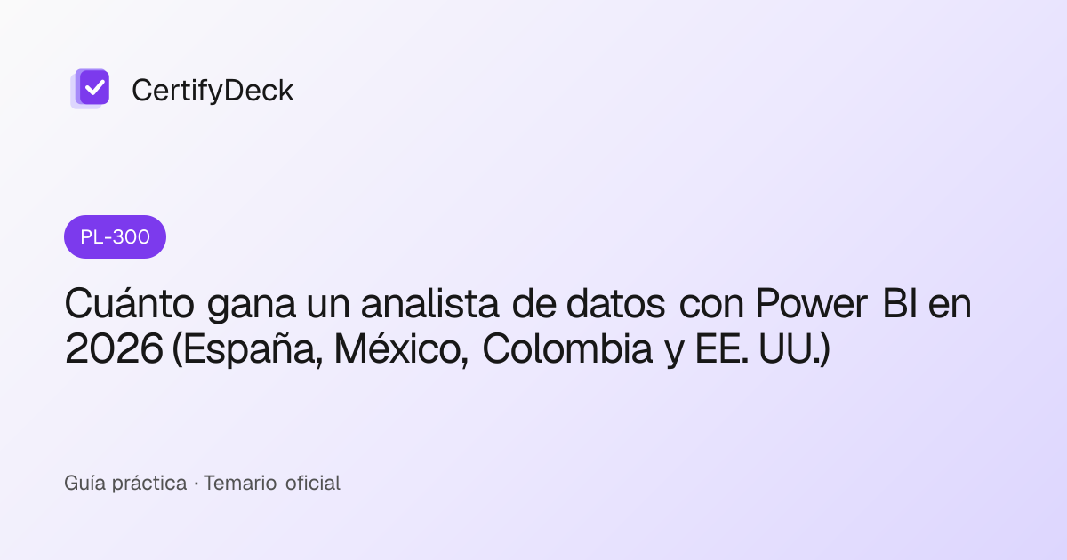 Cuánto gana un analista de datos con Power BI en 2026 (España, México, Colombia y EE. UU.)