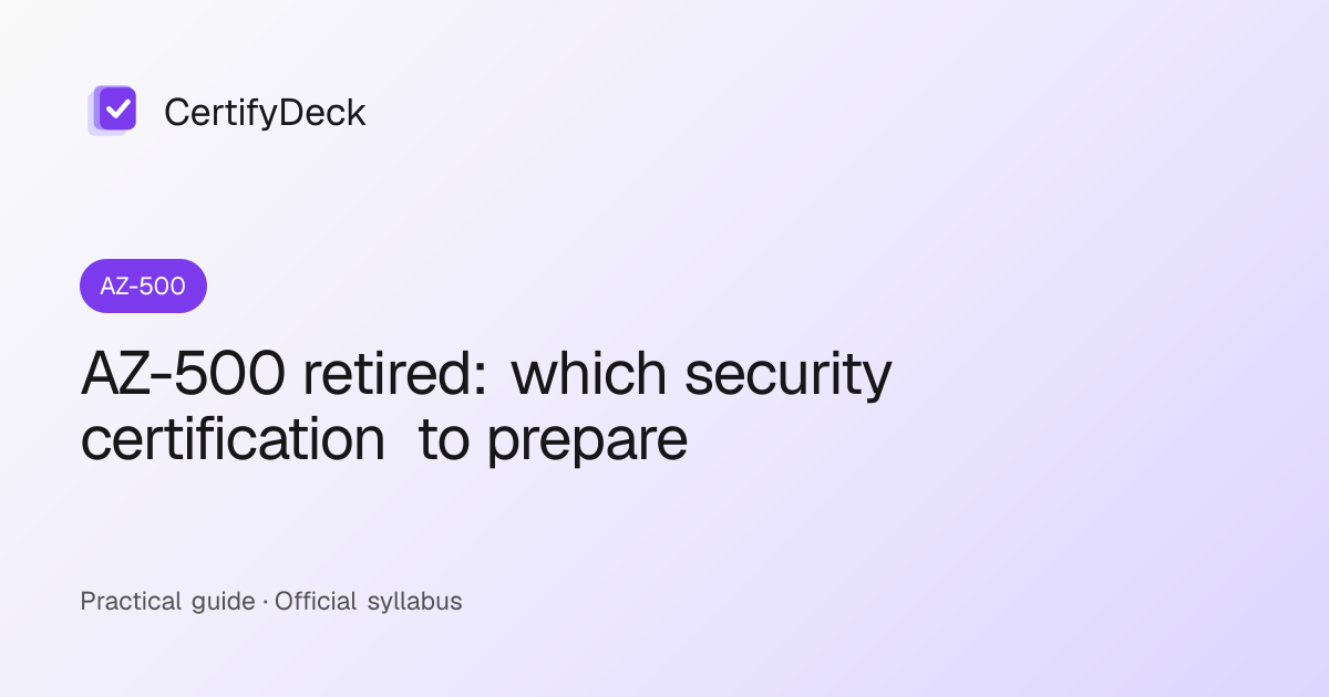 AZ-500 retired: which security certification to prepare