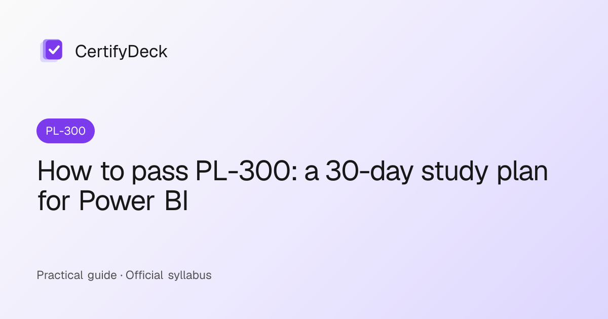 How to pass PL-300: a 30-day study plan for Power BI