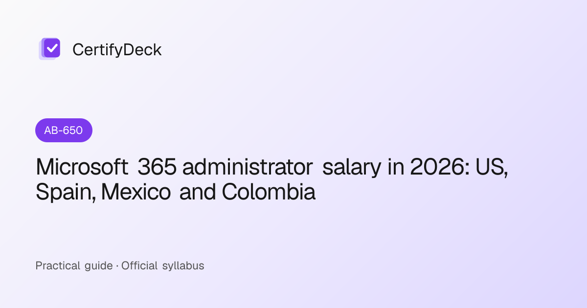 Microsoft 365 administrator salary in 2026: US, Spain, Mexico and Colombia